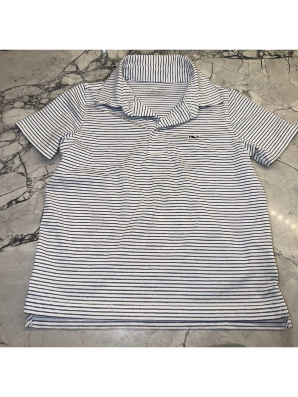 Vineyard Vines Boys Size 6 On The Go Sankaty Polo Striped Performance